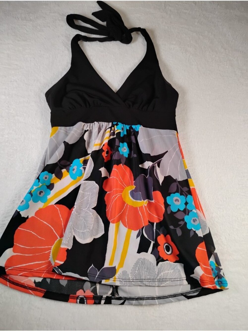 Vintage Wet Seal Baby Doll Top Y2K Floral Summer Black Size XS - Picture 2 of 8